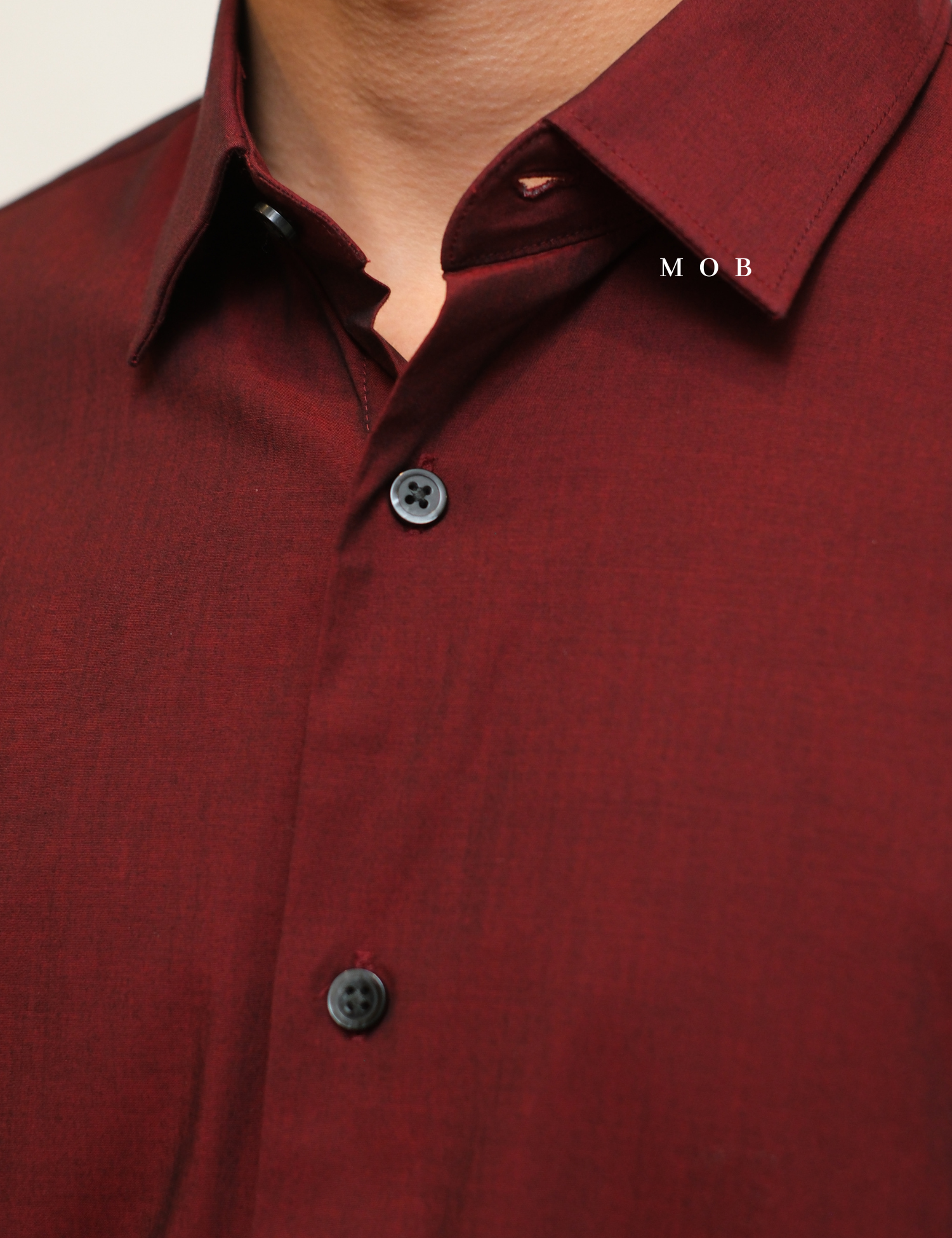 EXLSS07001 FITTED Stretch 1MX LS Shirt Maroon