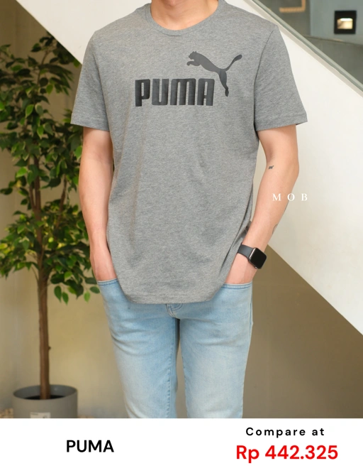 PMSST05002A Essential Logo Graphic SS Tee Grey