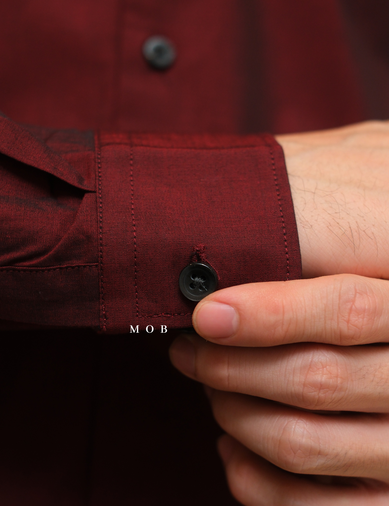 EXLSS07001 FITTED Stretch 1MX LS Shirt Maroon