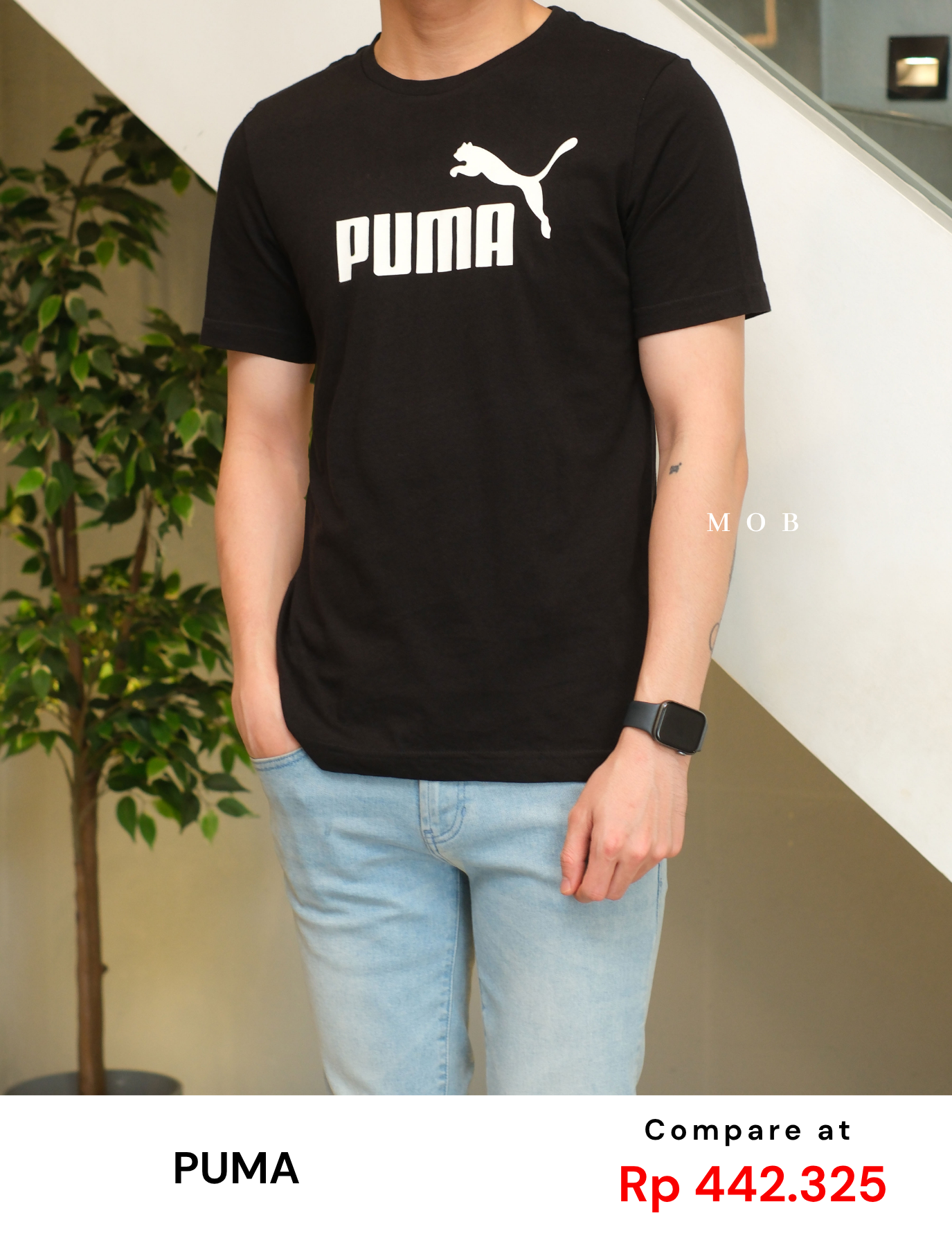 PMSST06001A Essential Logo Graphic SS Tee Black