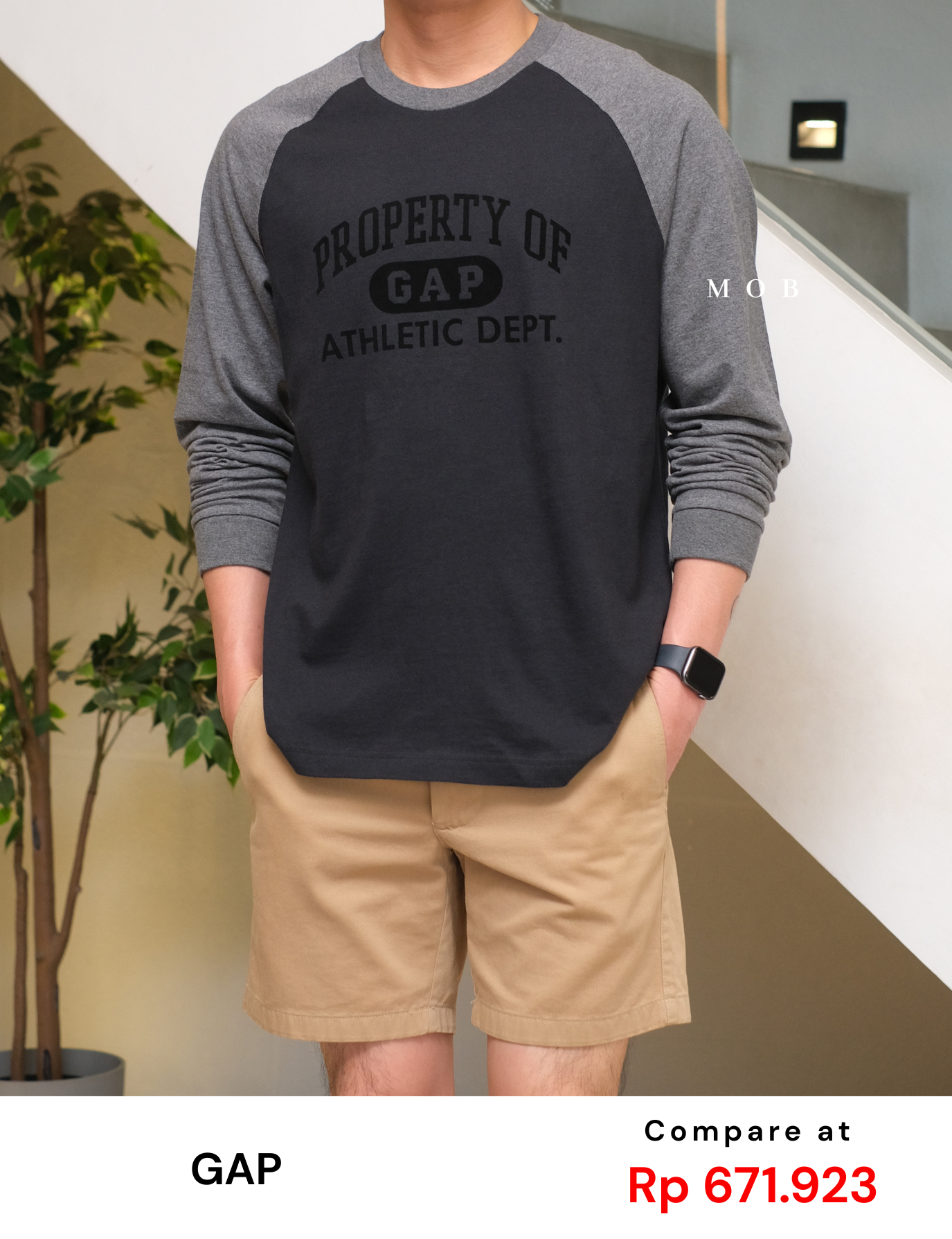 GPLST1112A Property of Gap LS Tee Dark Grey