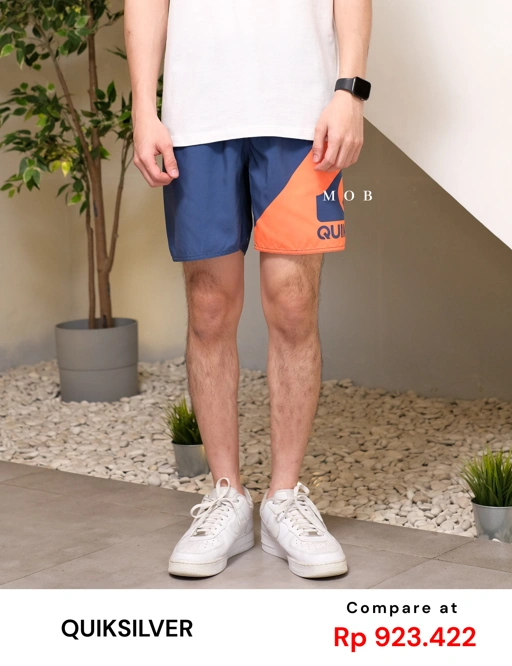 Image of QSBS02004A Volley Shorts Navy Orange