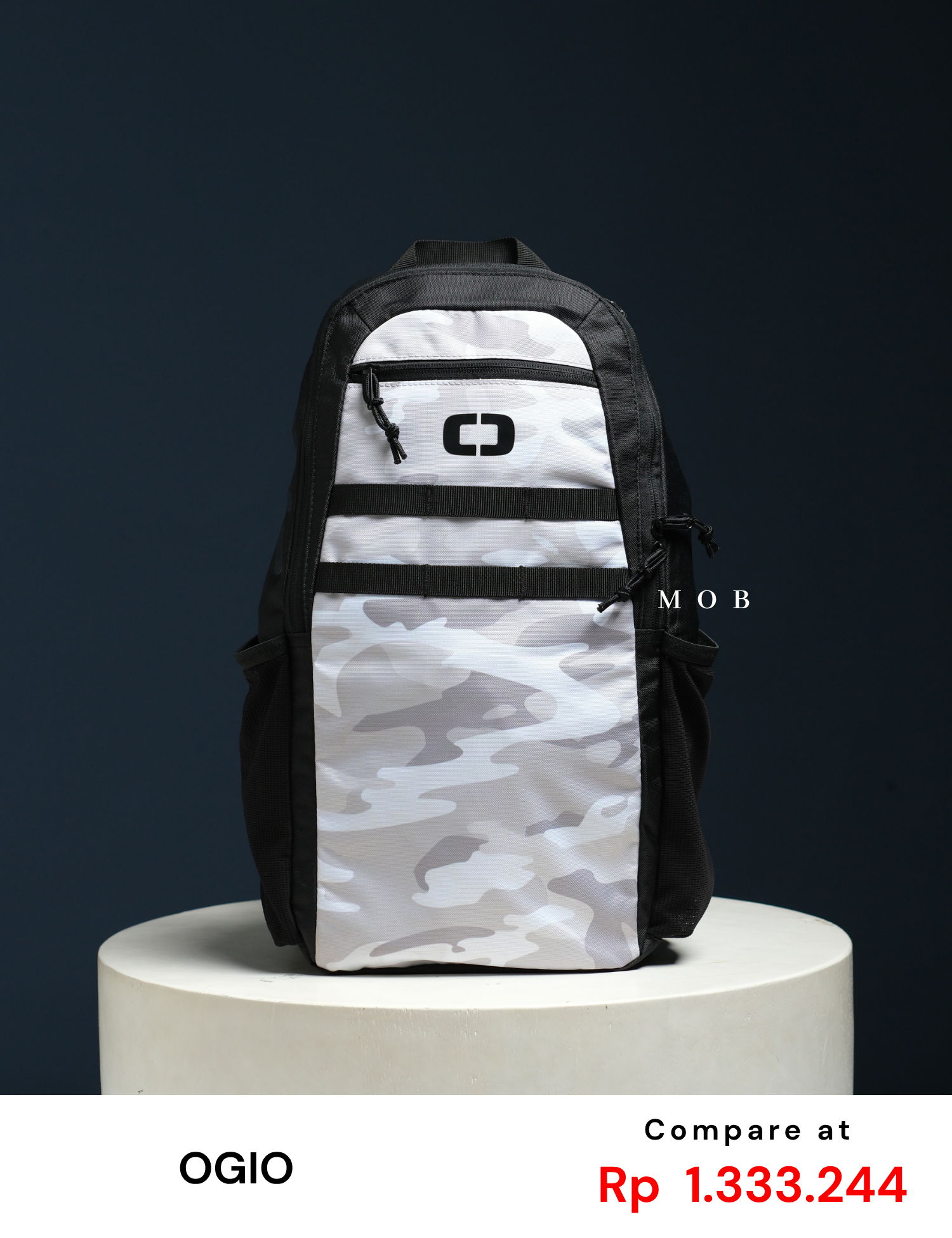 OGBAG02010B Court Recycled Sling Backpack Black Camo