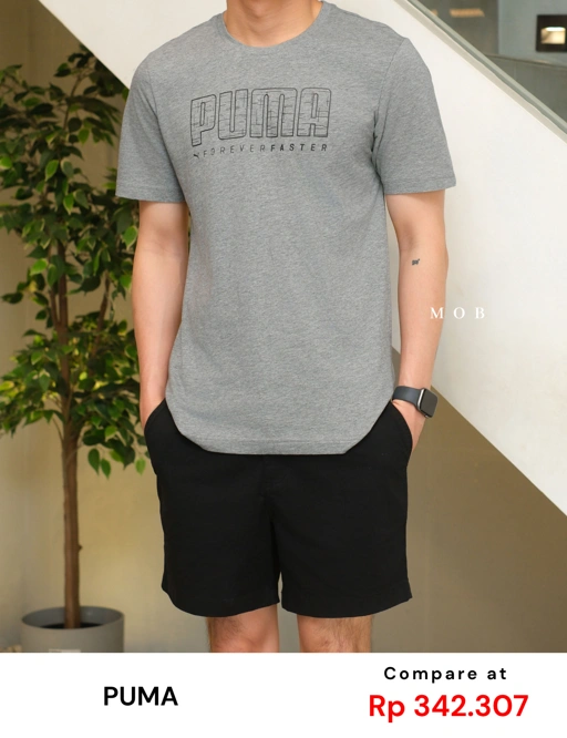 PMSST06002 Forever Faster Logo Heather Grey