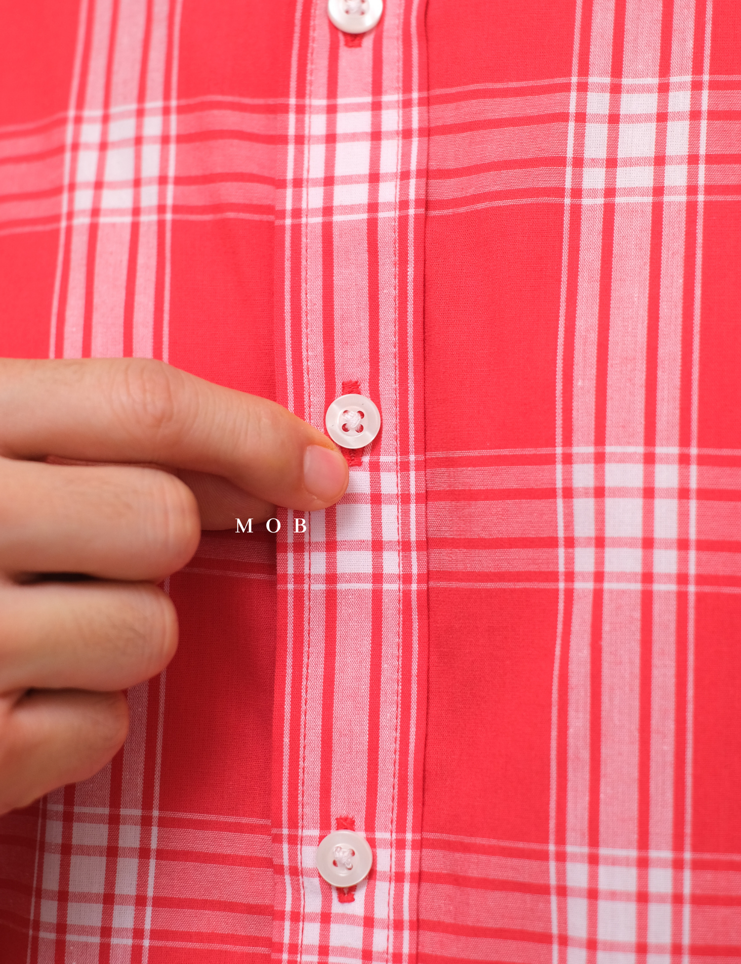 CLRSSS03024 Plaid SS Shirt Red White