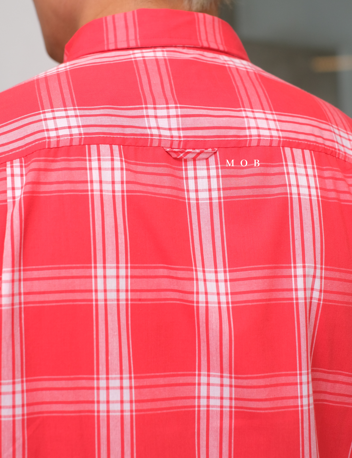 CLRSSS03024 Plaid SS Shirt Red White