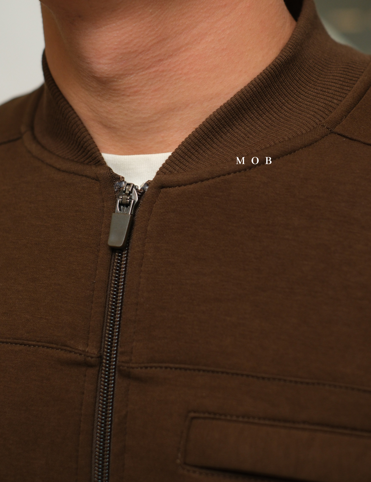 MODJ01004 Modern Pocket Bomber Jacket Brown