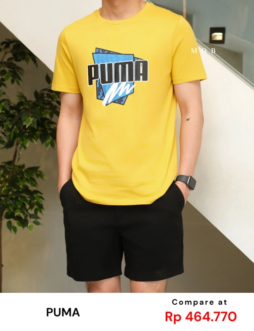 PMSST09001A Summer Graphic Letter Print SS Tee Yellow 