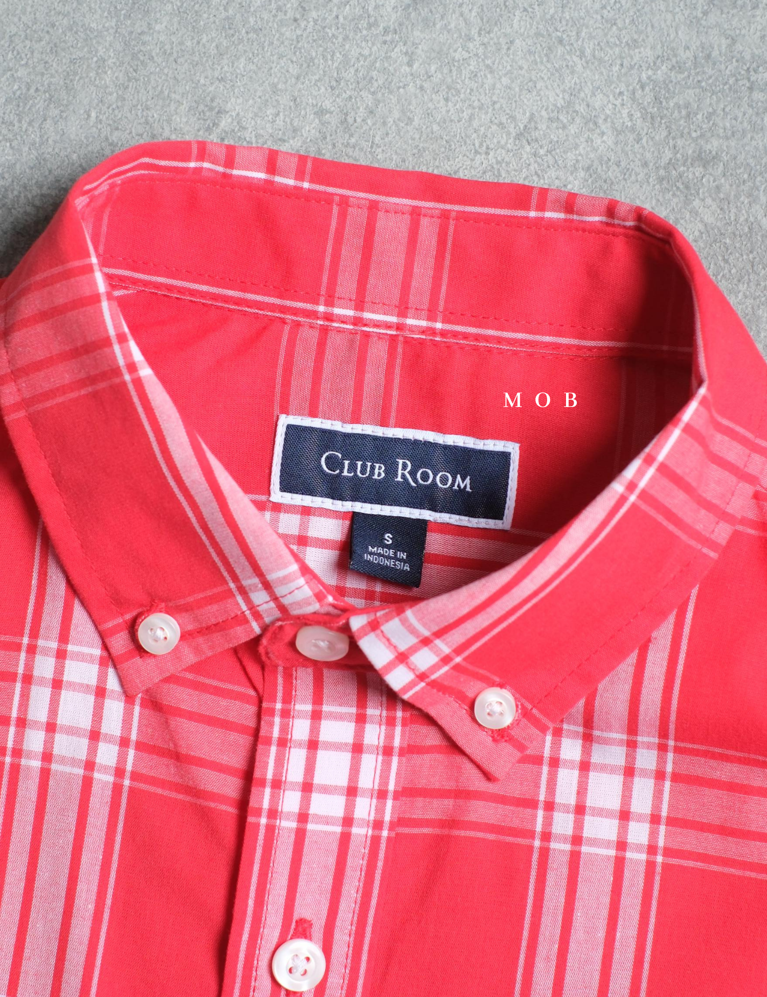 CLRSSS03024 Plaid SS Shirt Red White