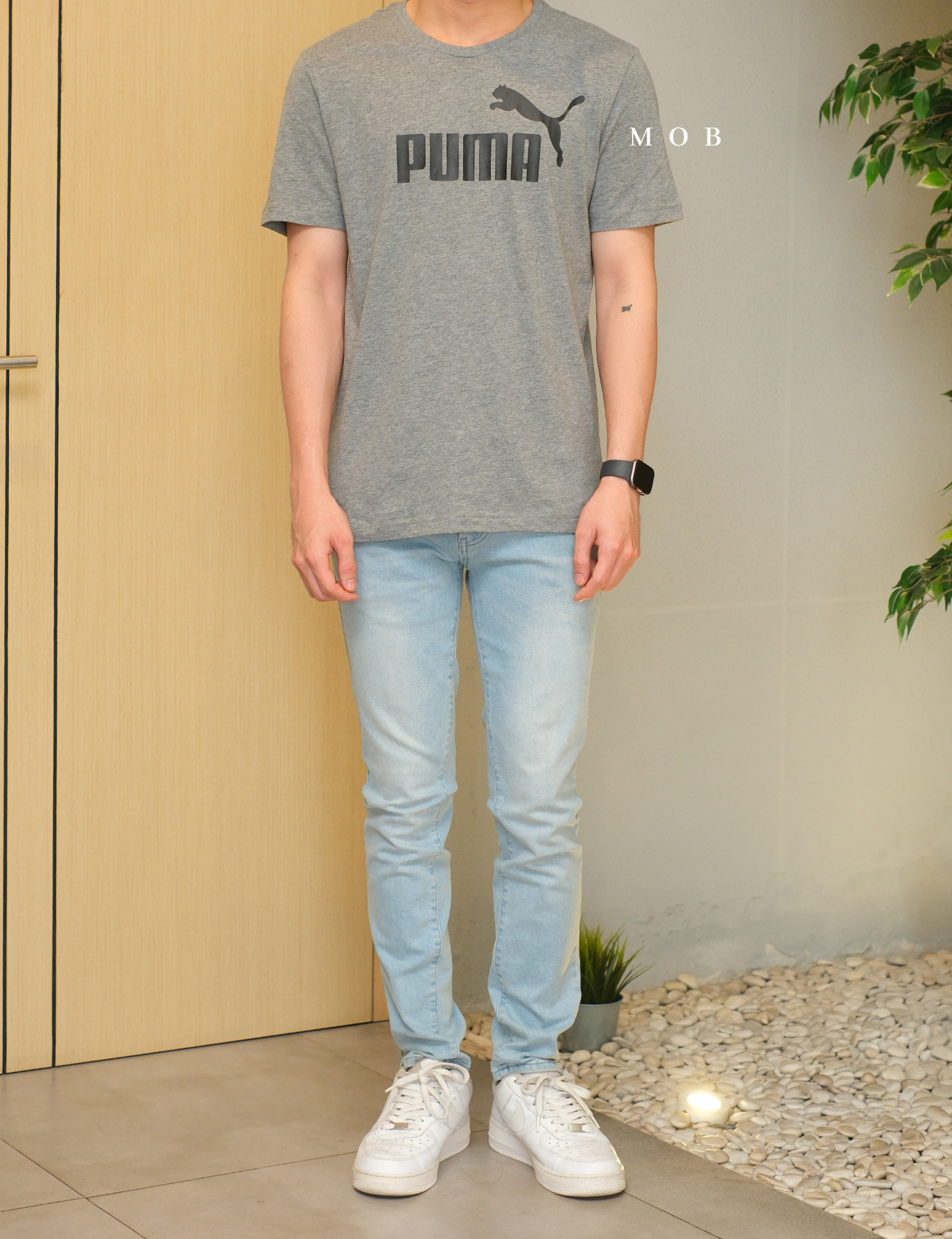 PMSST05002A Essential Logo Graphic SS Tee Grey
