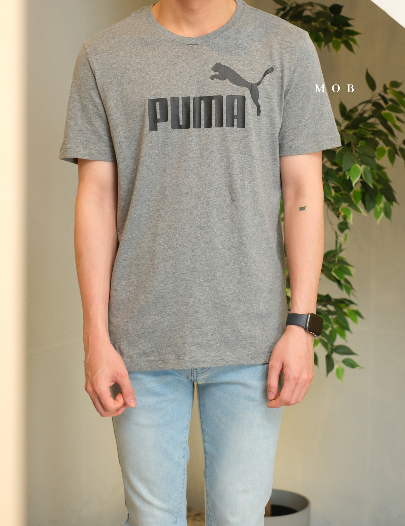 PMSST05002A Essential Logo Graphic SS Tee Grey