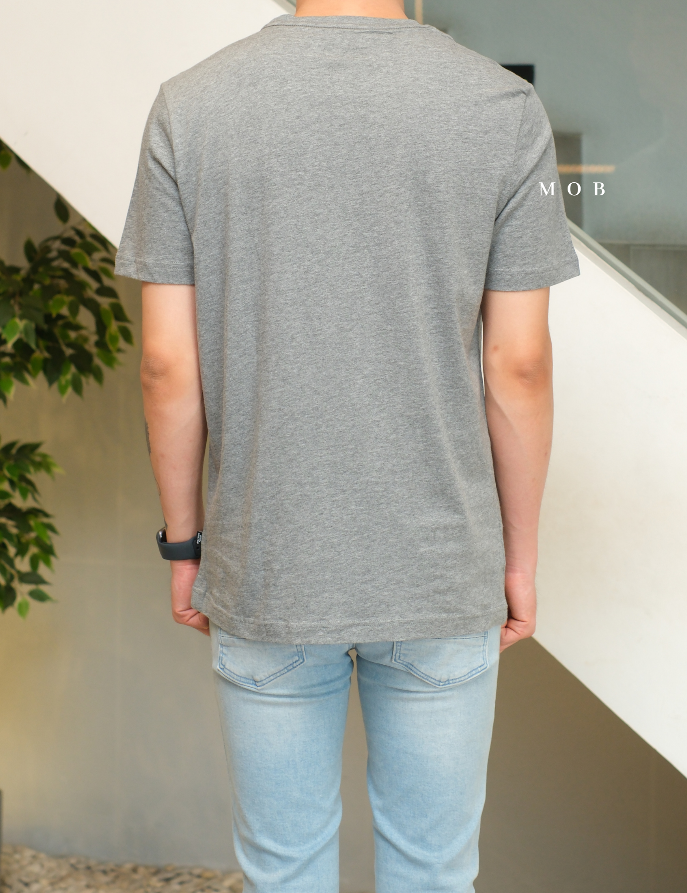PMSST05002A Essential Logo Graphic SS Tee Grey