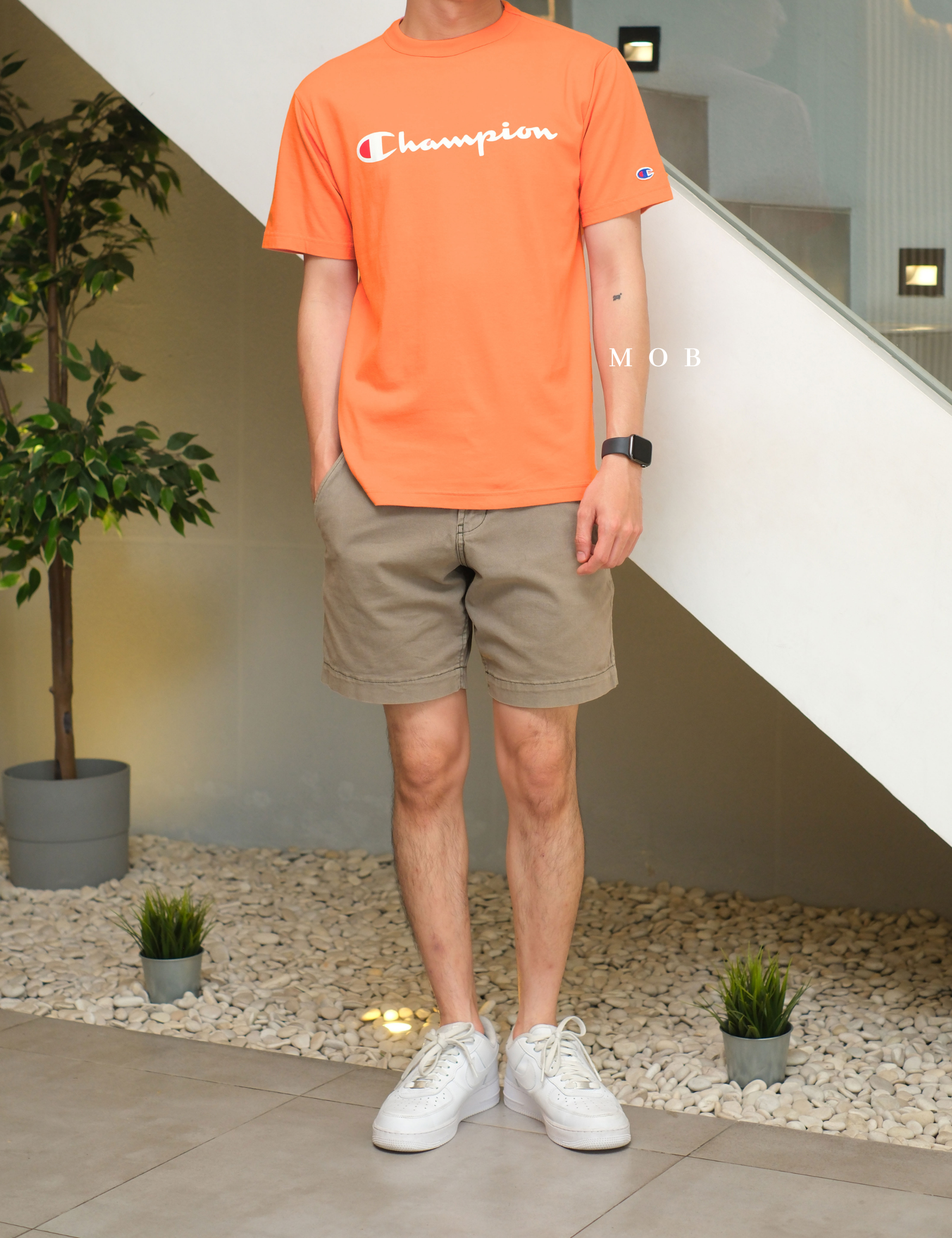 CHMPSST2402I Classic Script Logo SS Tee Orange