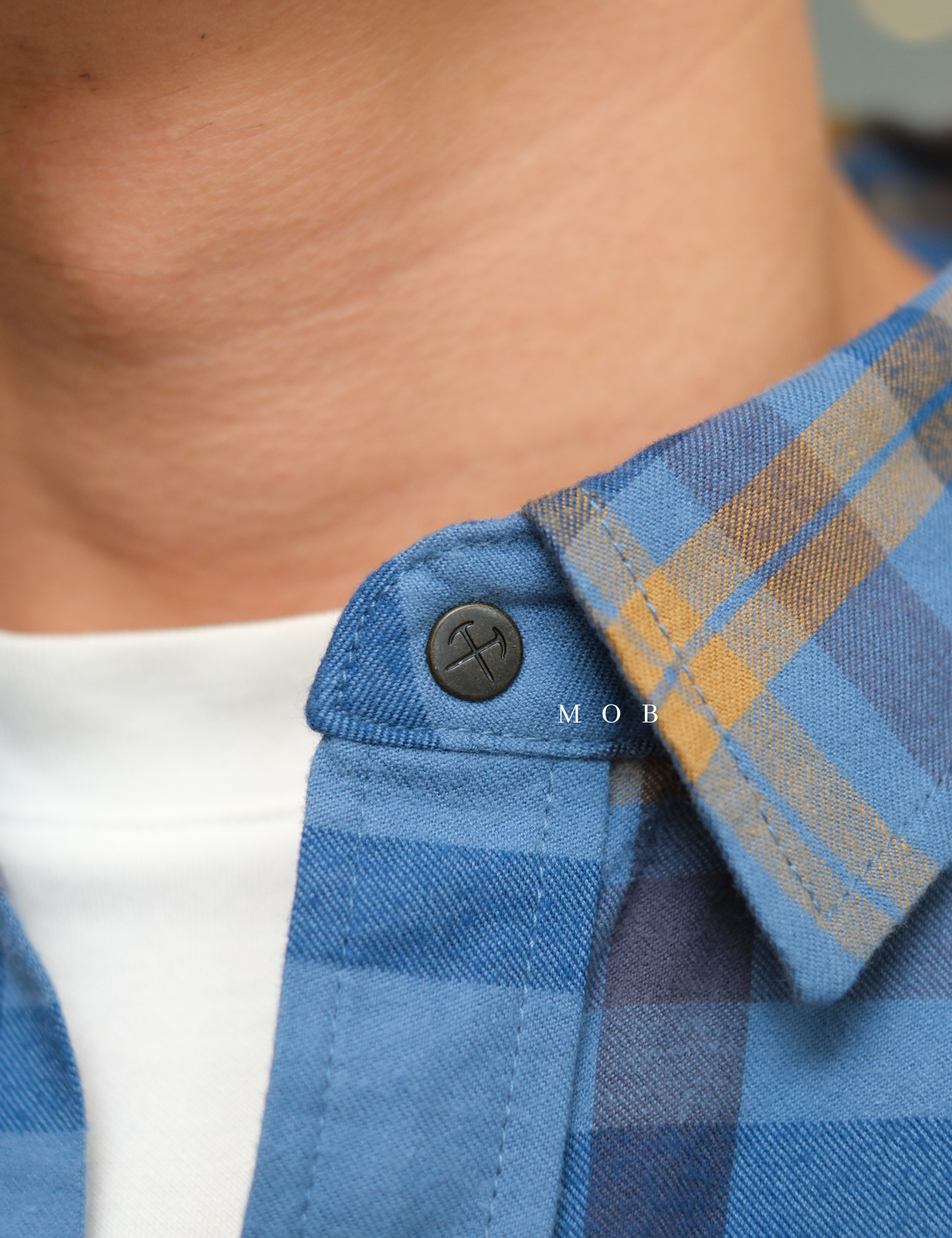 REILSS01005A Wallace Lake Flannel LS Shirt Blue Yellow Plaid