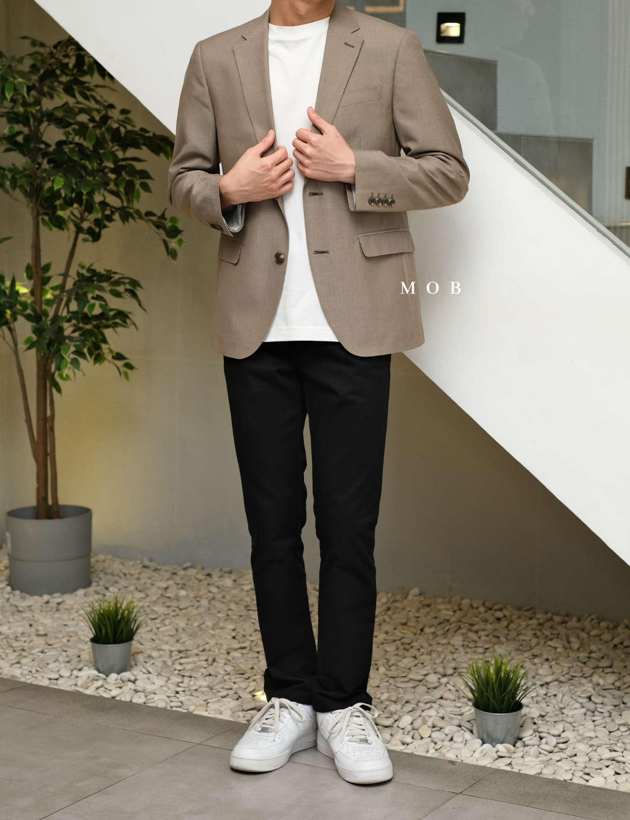 JFBZ01001B Slim Fit (S) Blazer Brown 