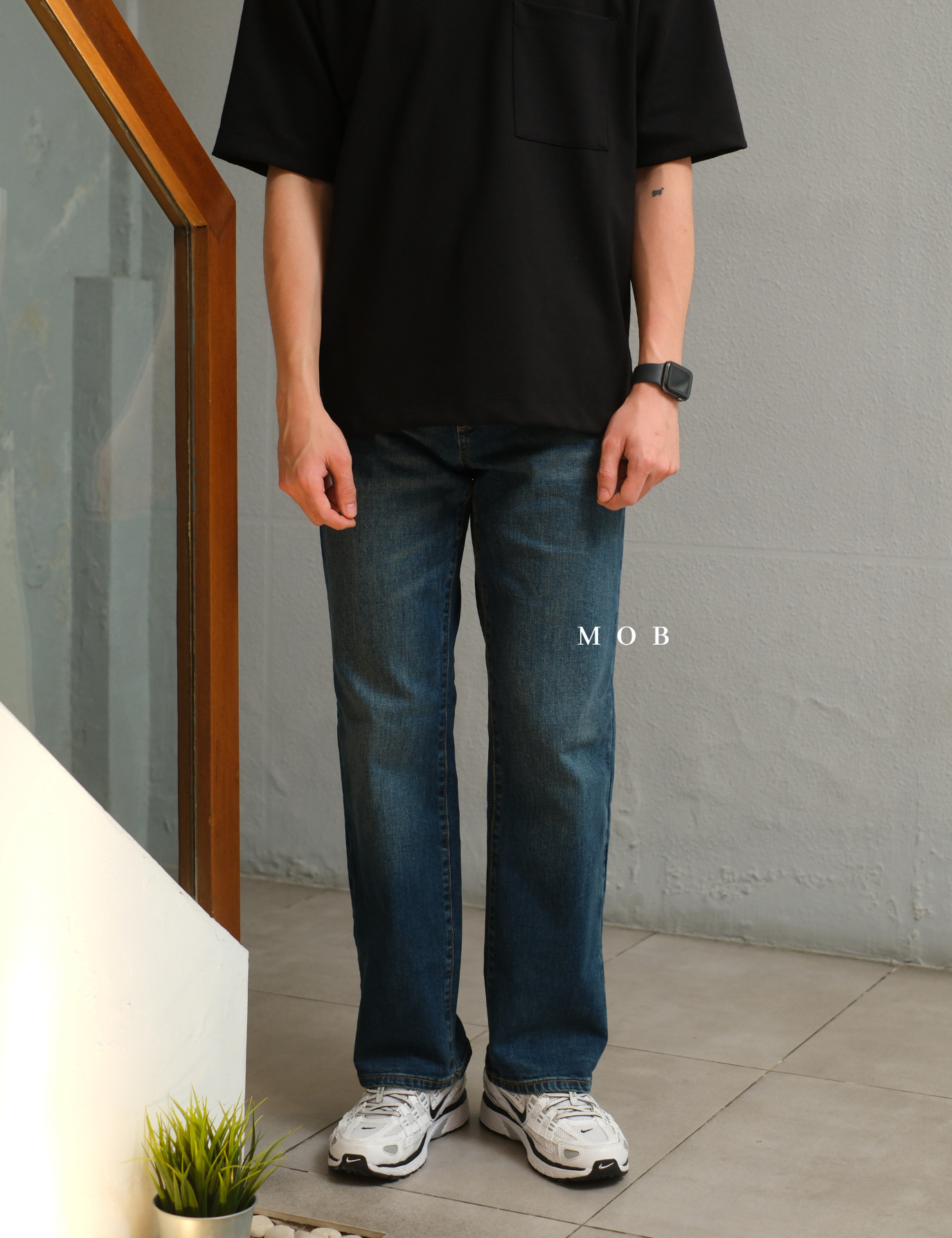 NTPT02001 Original Relaxed Denim Pants Medium Blue