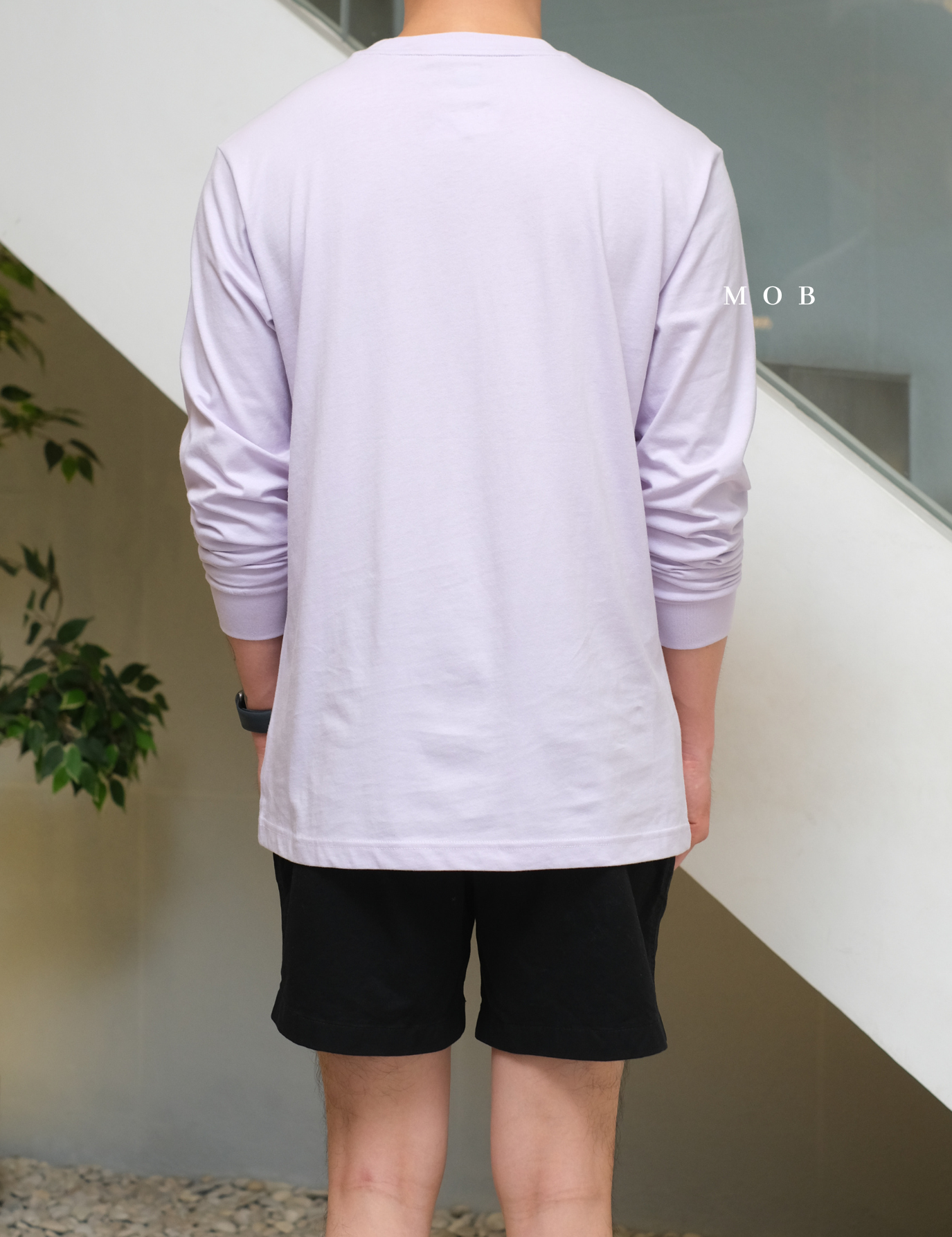 GPLST08004B Mini Arch Rubber Logo LS Tee Soft Purple