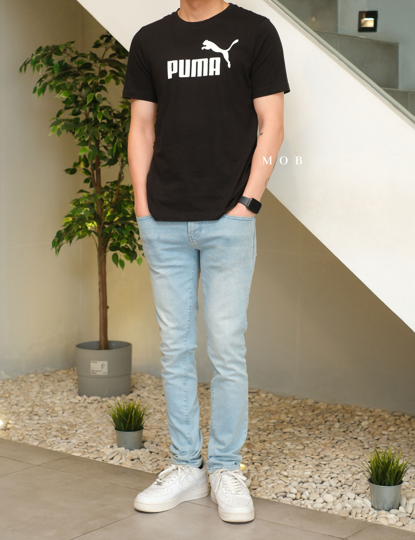 PMSST06001A Essential Logo Graphic SS Tee Black