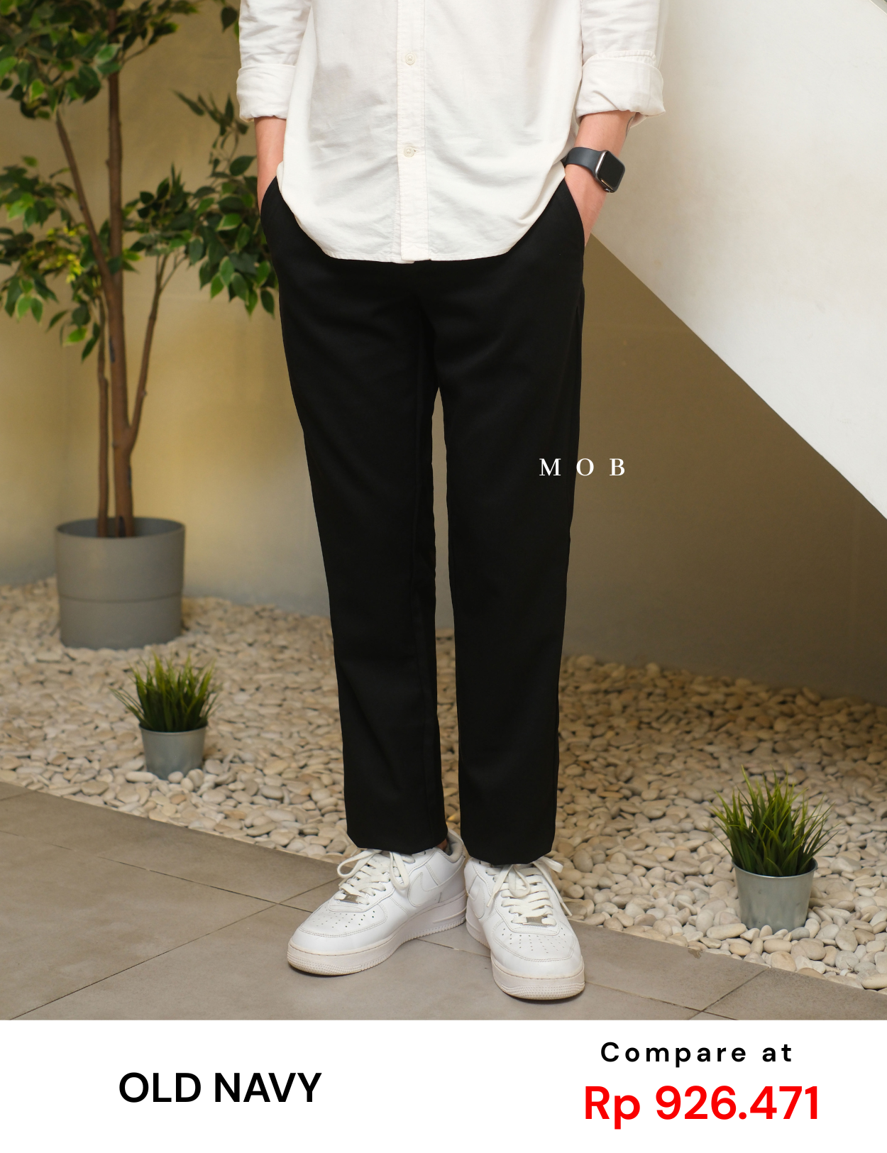 ONPT4301B Slim Dress Pants Black