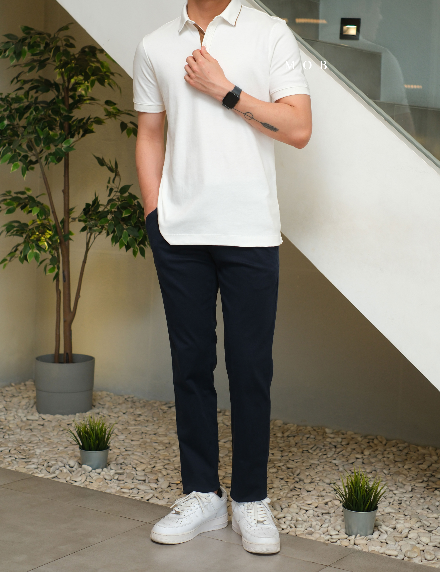 ARK01SSP019 Gentle Polo Shirt Off White