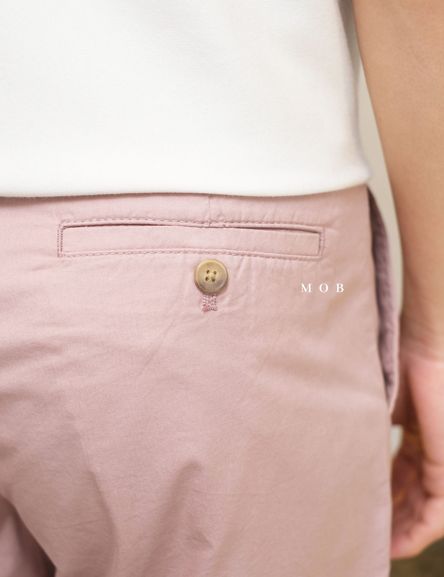 HMSR03001 Slim Fit Chino Shorts Pale Pink