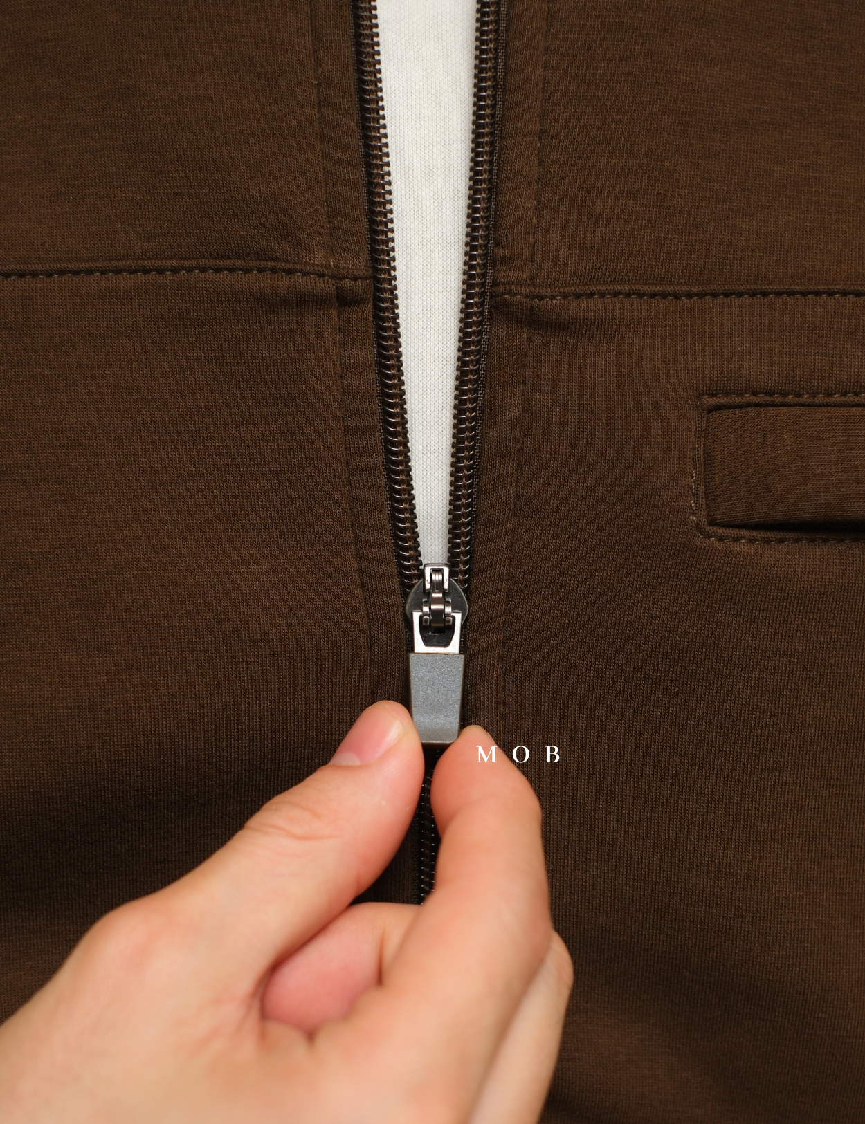 MODJ01004 Modern Pocket Bomber Jacket Brown