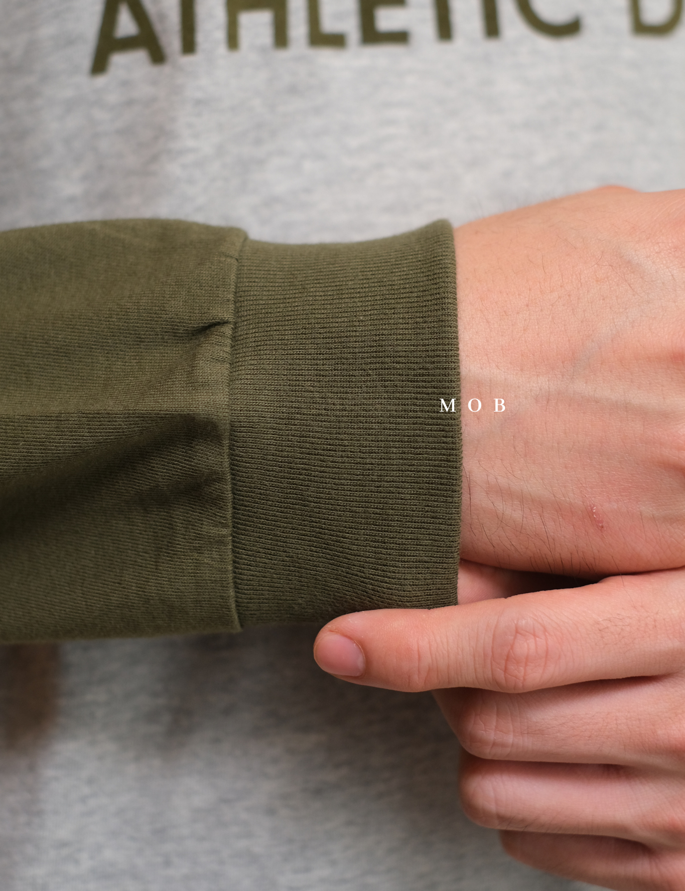 GPLST1112B Property of Gap LS Tee Olive Grey