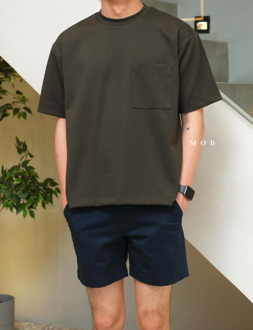 Image of ARKSST1002 Boxy Pocket SS Tee Olive