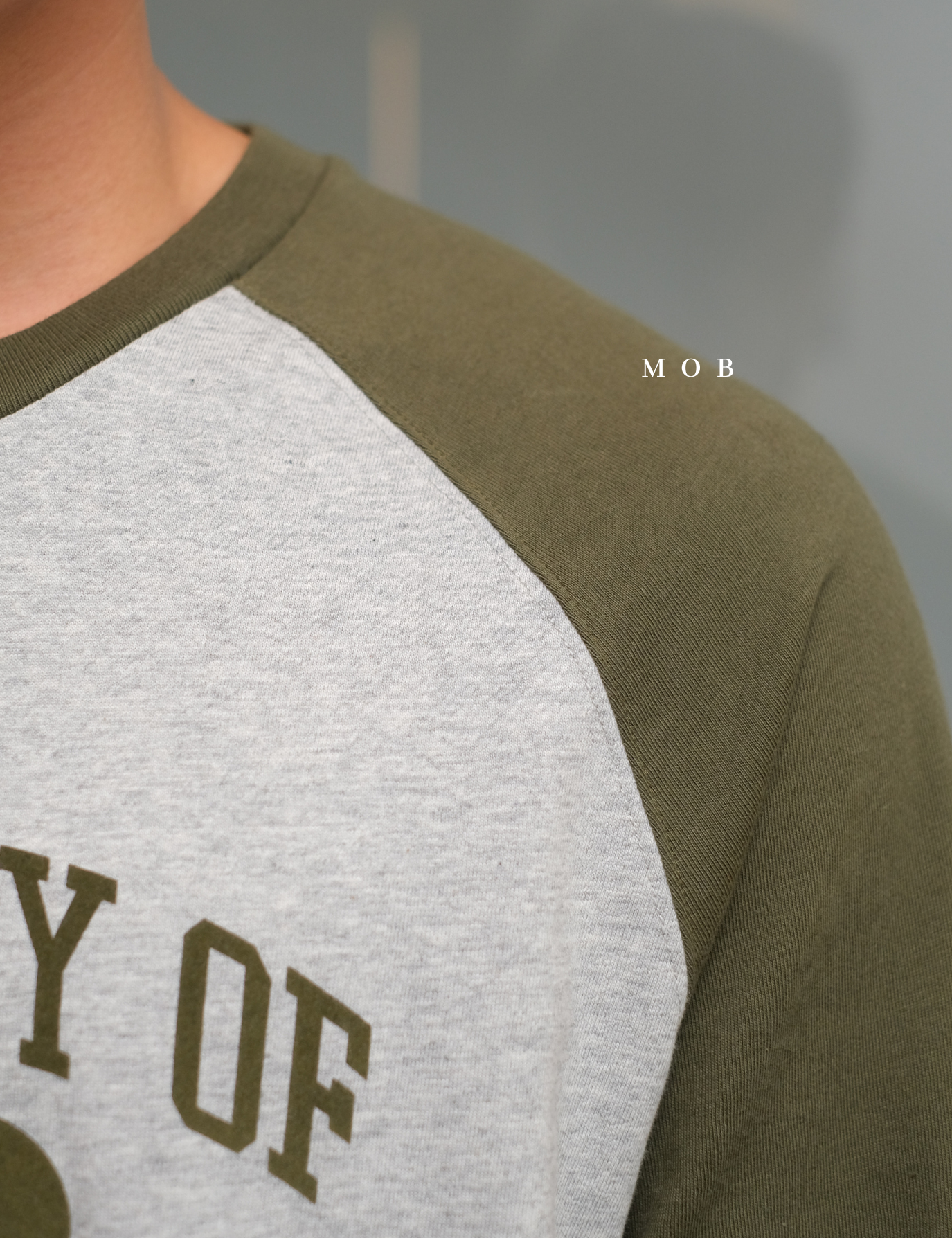 GPLST1112B Property of Gap LS Tee Olive Grey