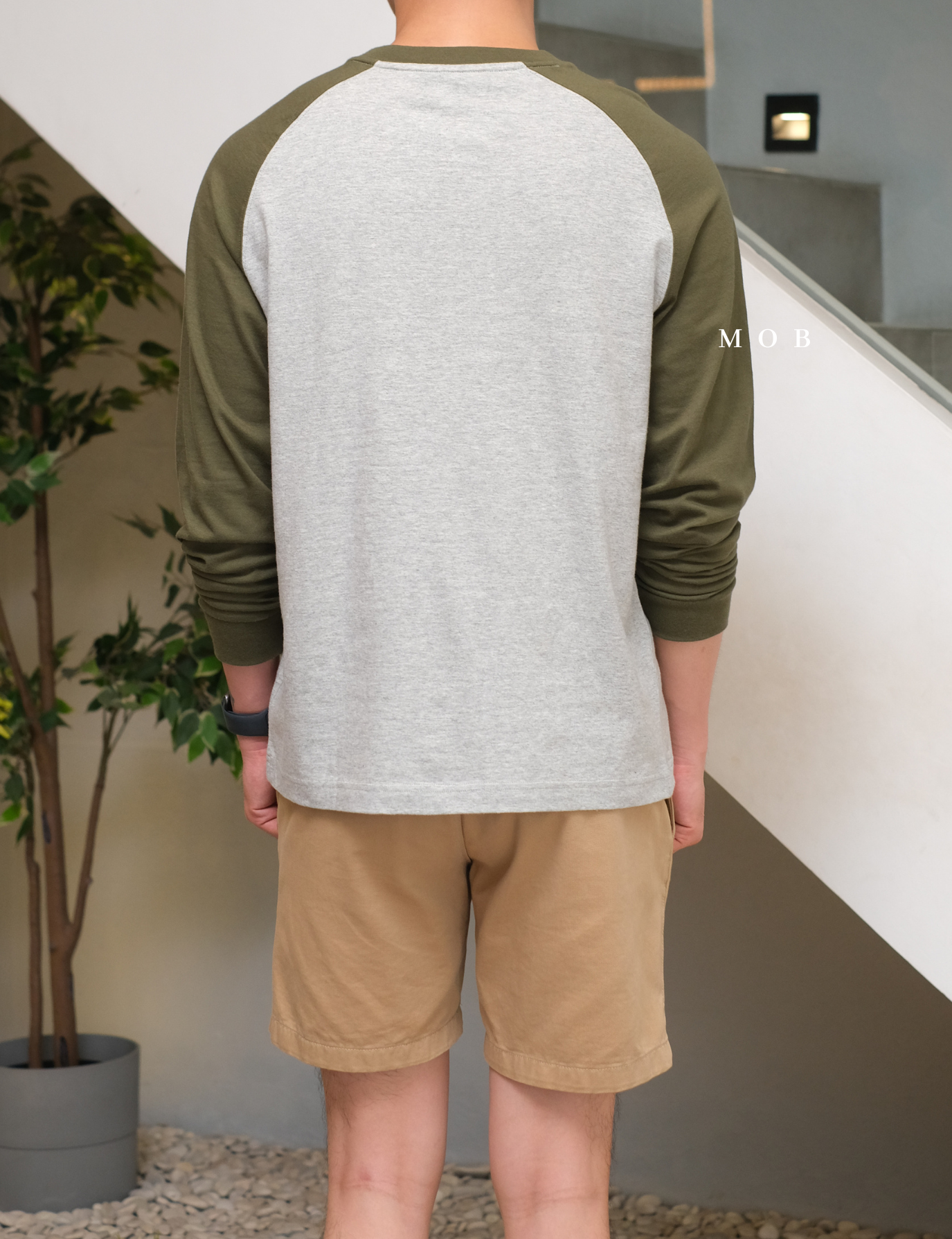 GPLST1112B Property of Gap LS Tee Olive Grey