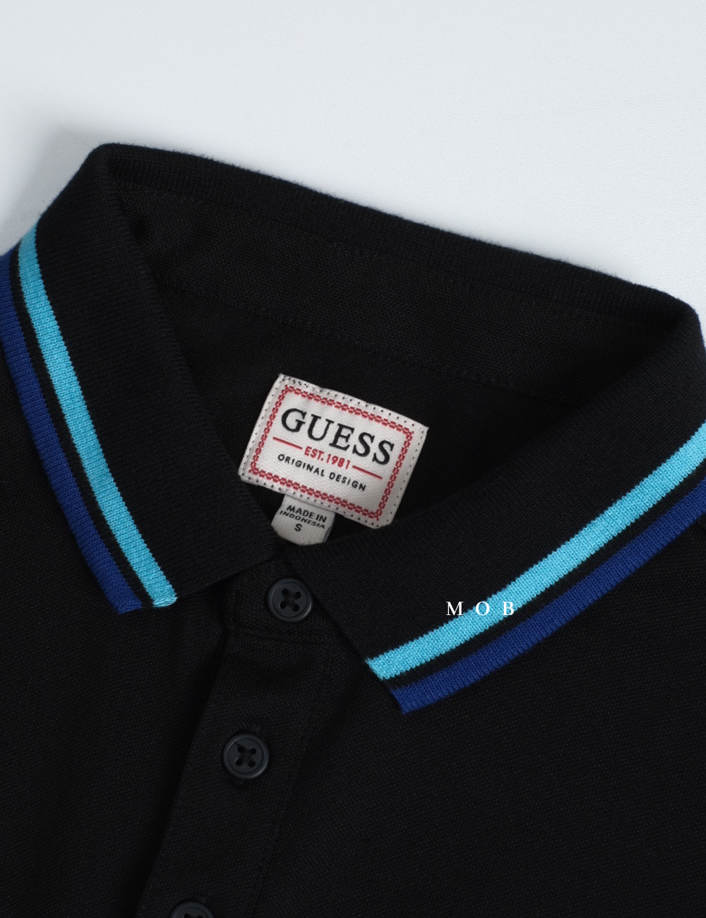 GSSPS01001A Pique Triangle Logo Polo Black