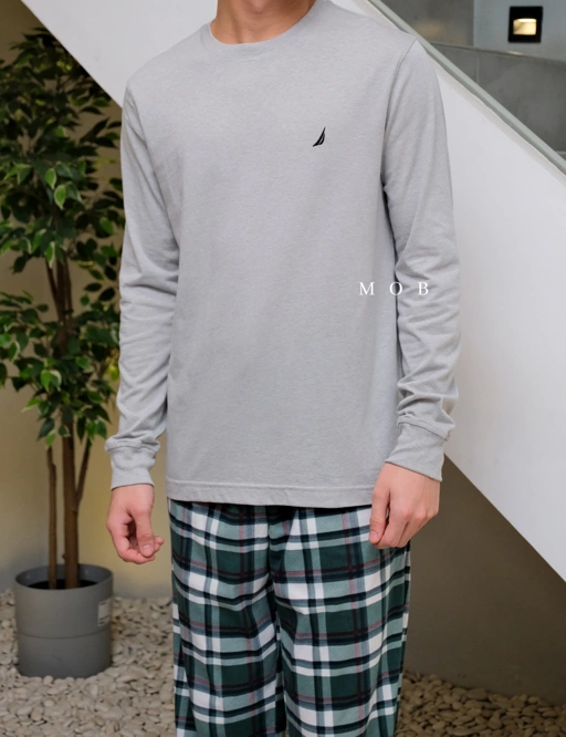 Image of NTLST01003 Crewneck LS Tee Light Grey