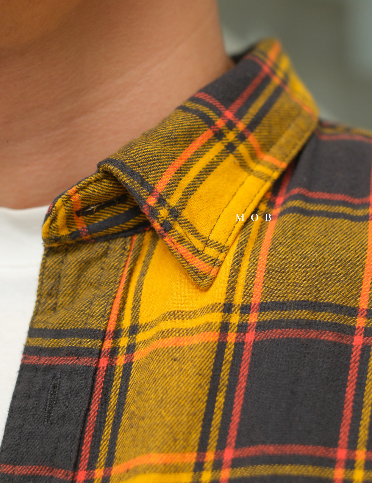 SNMLSS01006 Super Soft Flannel LS Shirt Yellow Grey Plaid