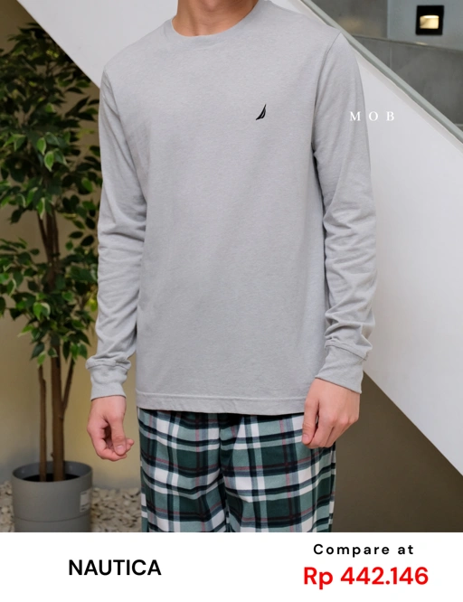 Image of NTLST01003 Crewneck LS Tee Light Grey