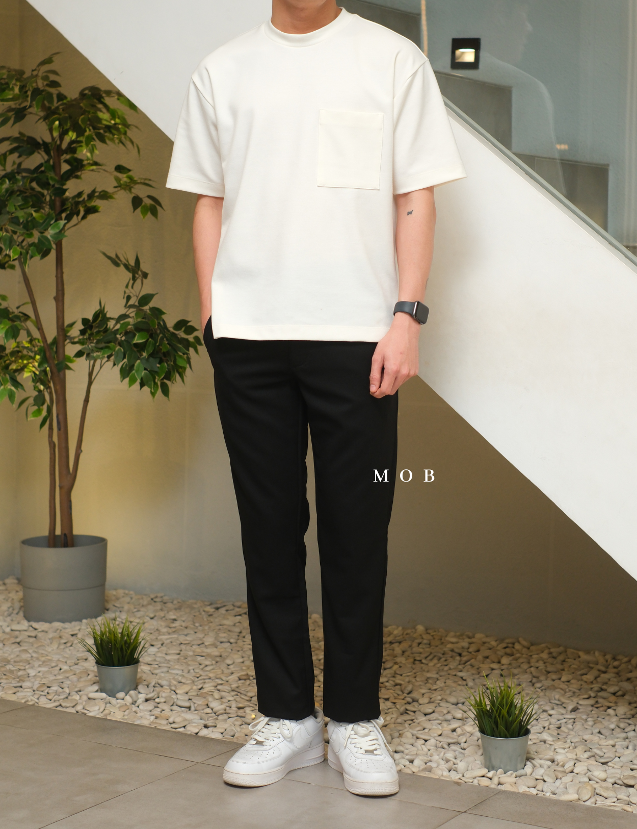 ONPT4301B Slim Dress Pants Black