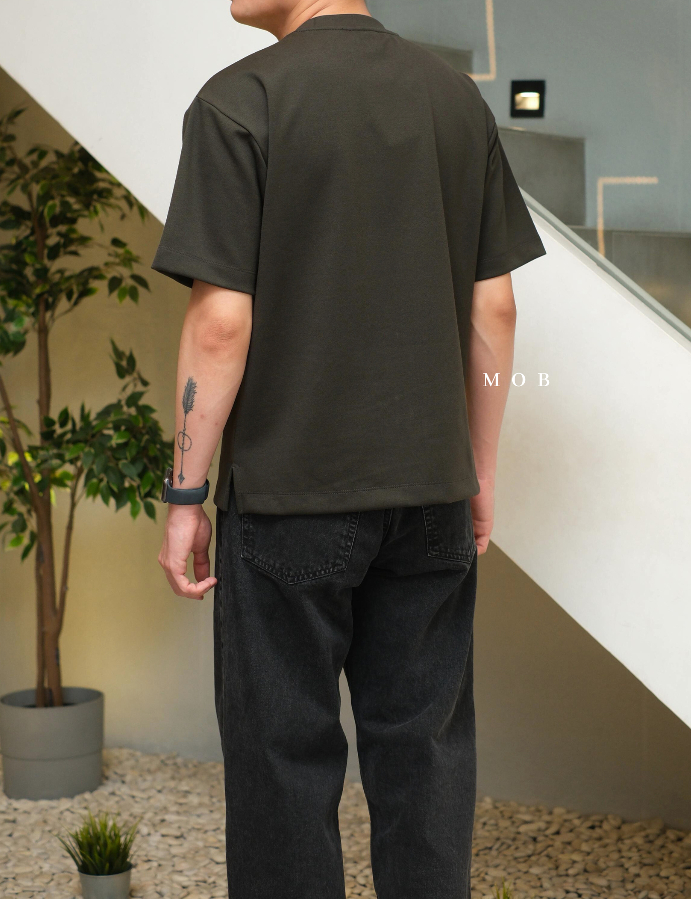 ARK01SST044 Boxy Pocket SS Tee Olive