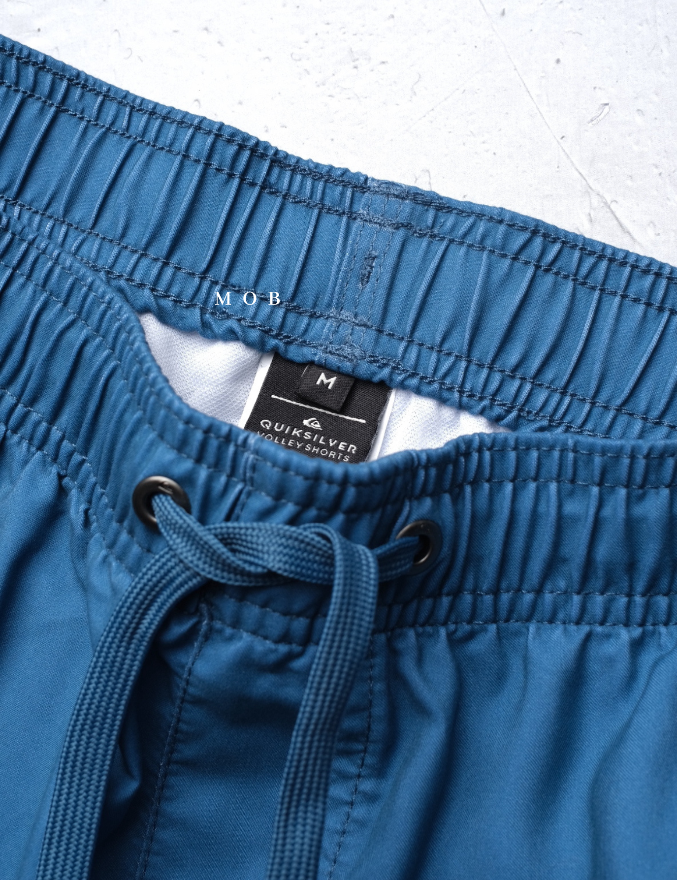 QSBS02003B Volley Shorts Blue Orange Stripe
