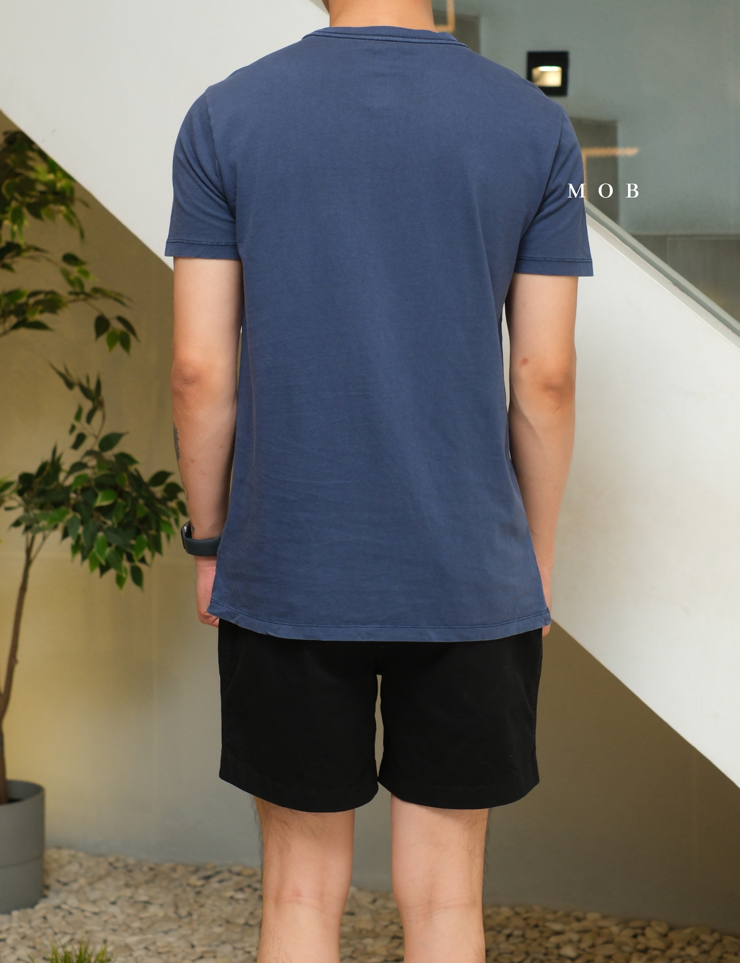 GPSST1001AI Basic Pocket Tee Navy Grey