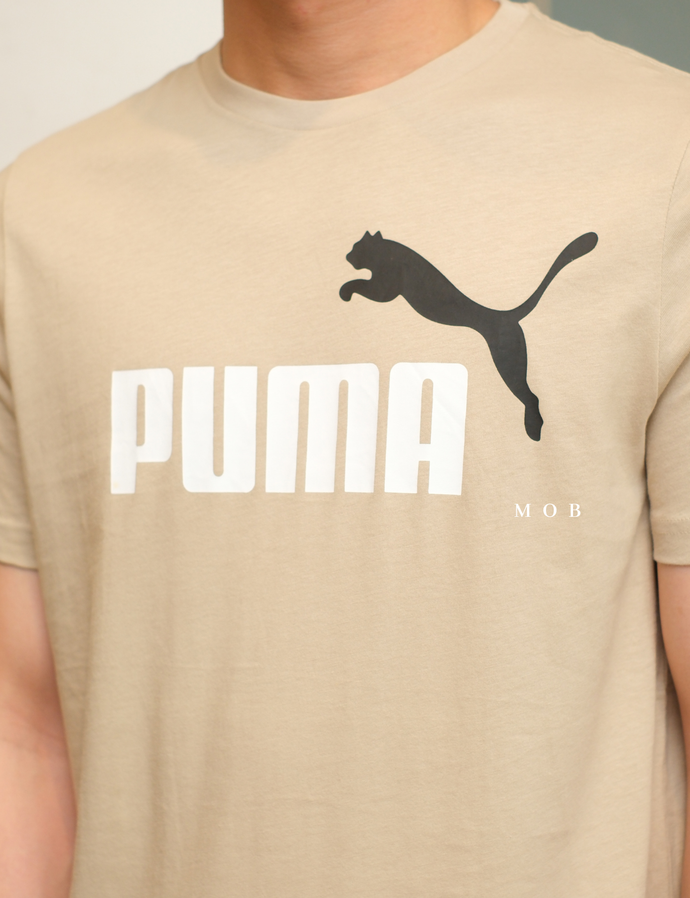 PMSST07002A Essential +2 Col Logo SS Tee Beige
