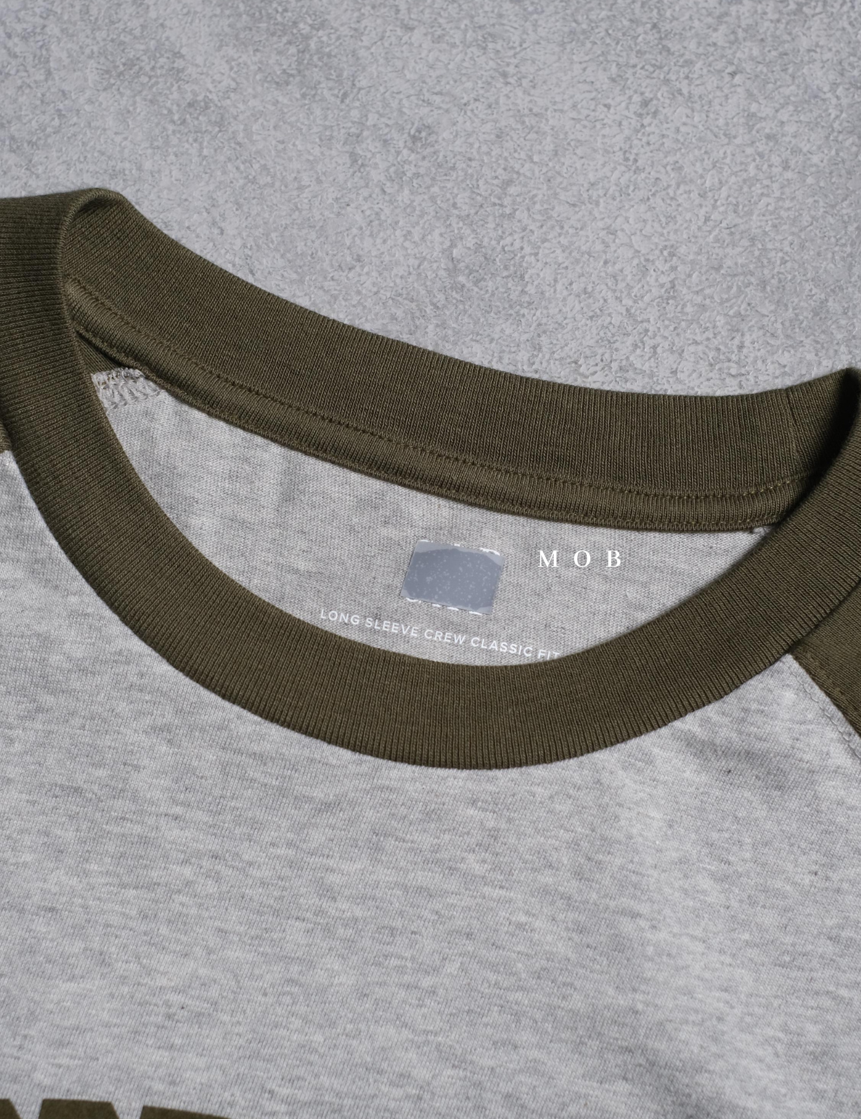 GPLST1112B Property of Gap LS Tee Olive Grey