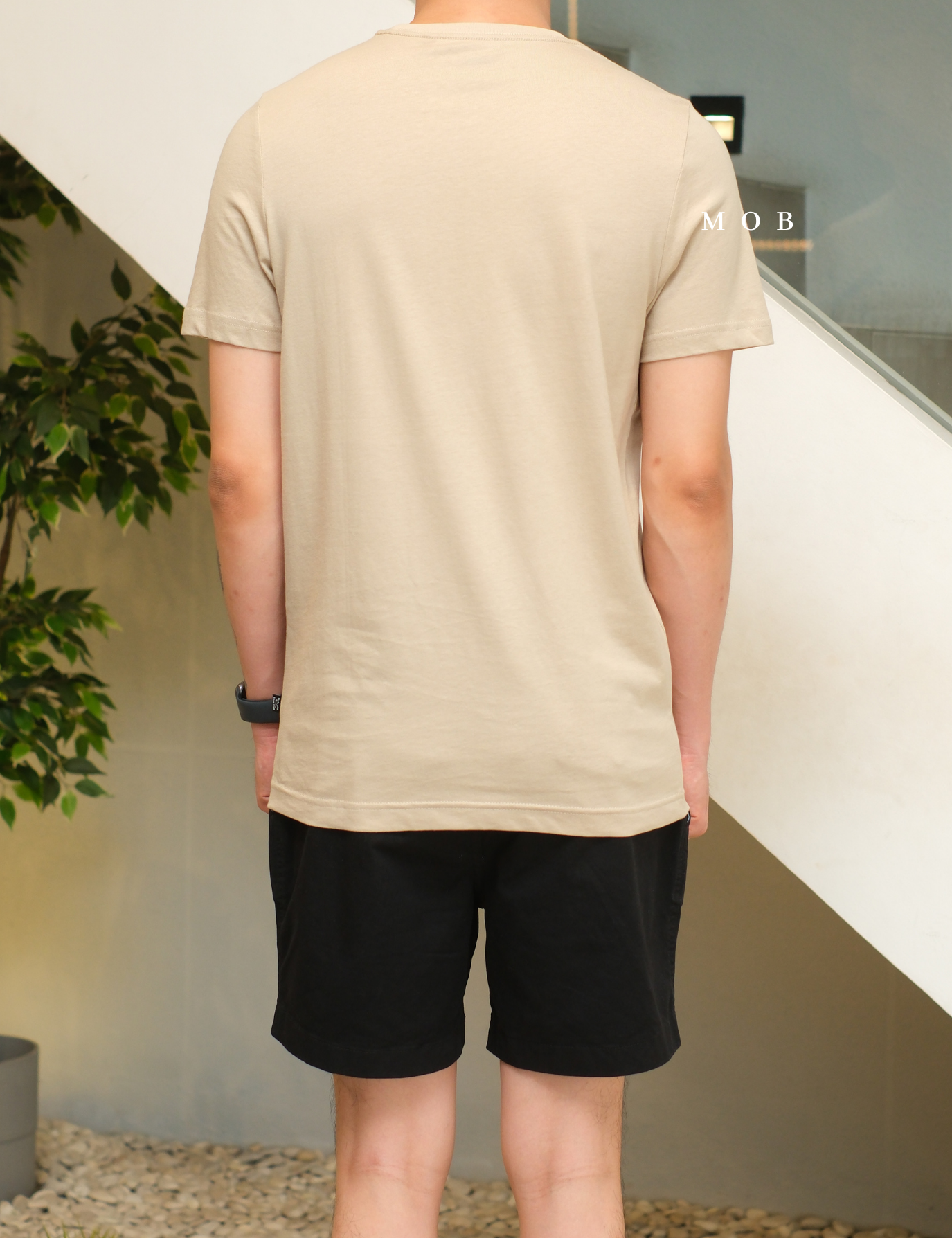 PMSST07002A Essential +2 Col Logo SS Tee Beige