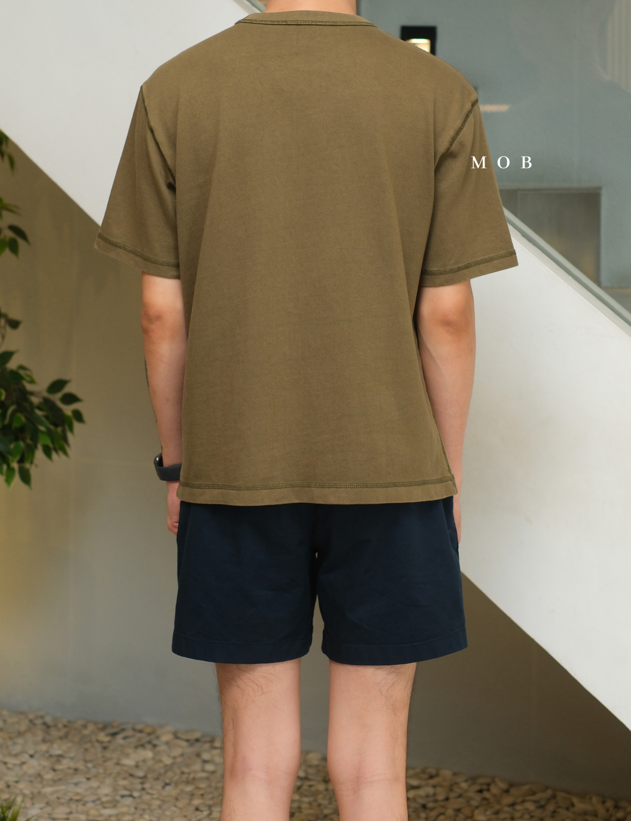 GPSST2201A Heavyweight Boxy Cropped SS Tee Olive