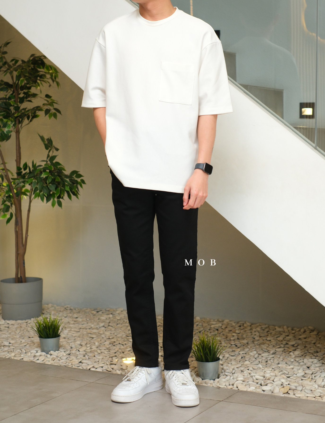 AKPT01001 Stretch Knit Pants Black