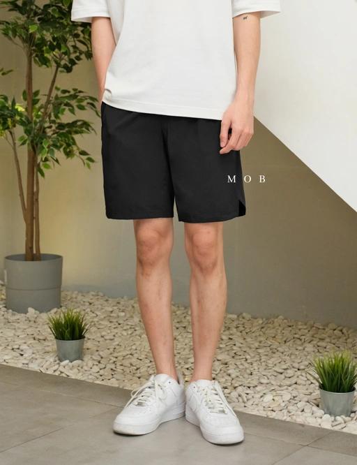 Image of AIMSR02003 2 in 1 Shorts 9" Black