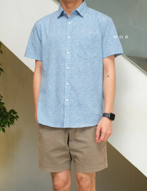 Image of FLXSSS01002A Slim Performance SS Shirt Riviera Blue