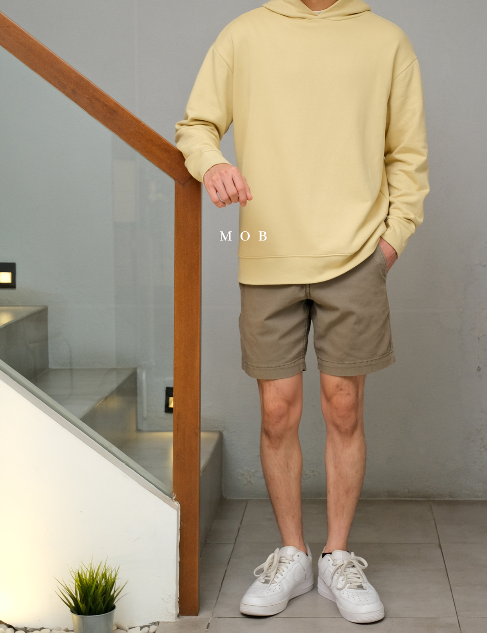 MJHOD01001 Basic Pullover Hoodie Calm Yellow
