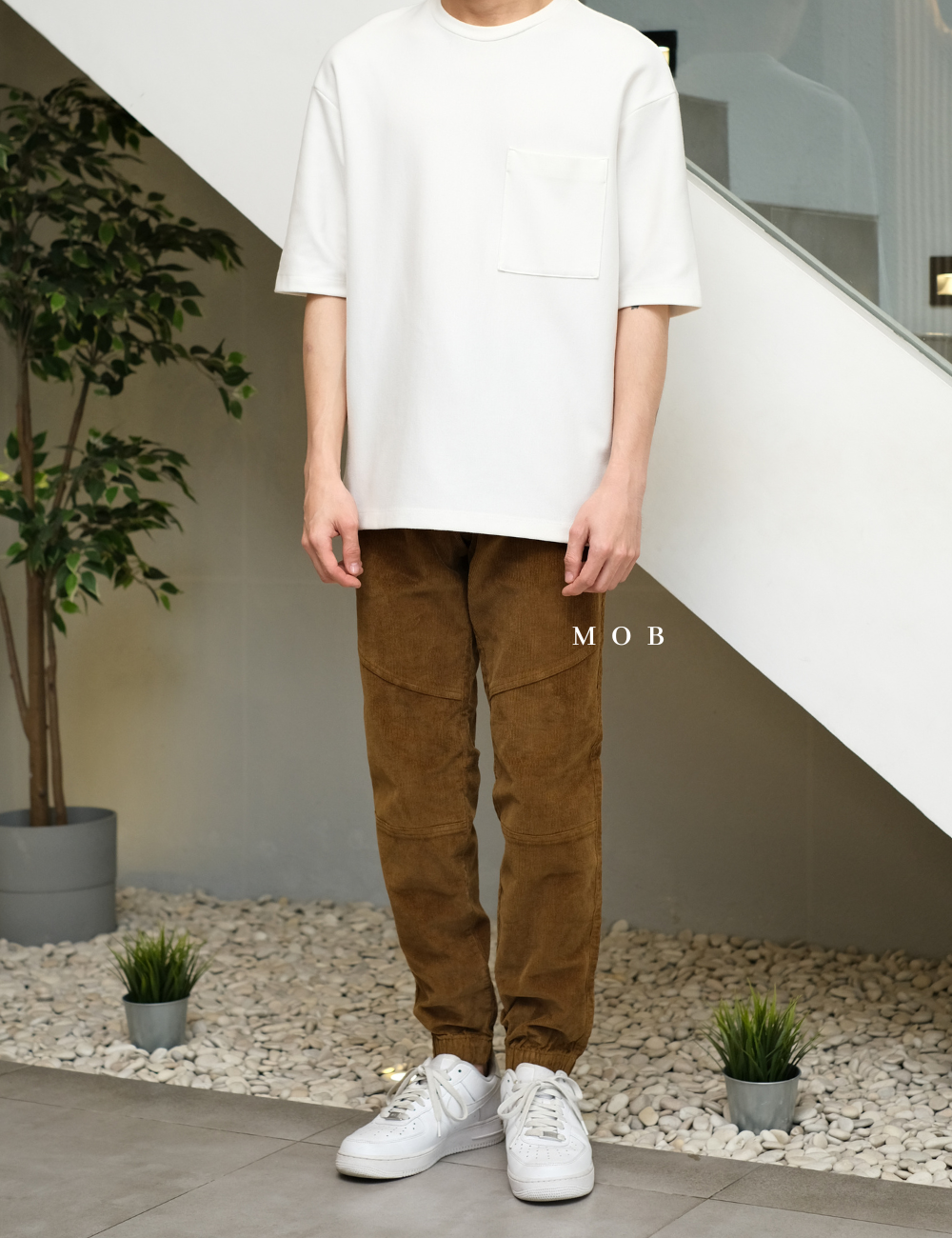 SOJP01001 Corduroy Jogger Pants Brown