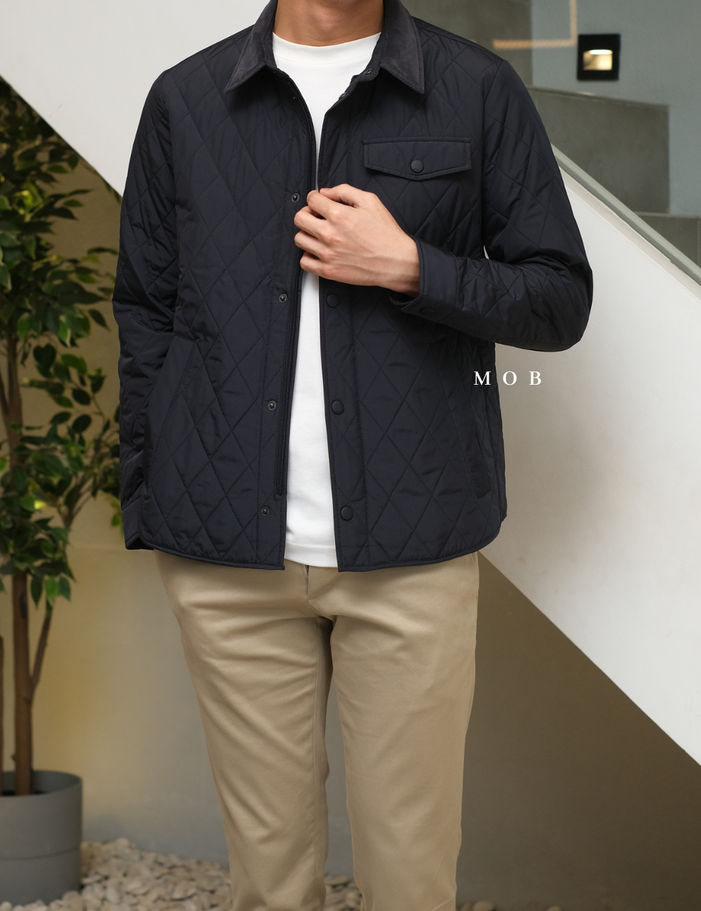 SPJ01001 Quilted Jacket Navy