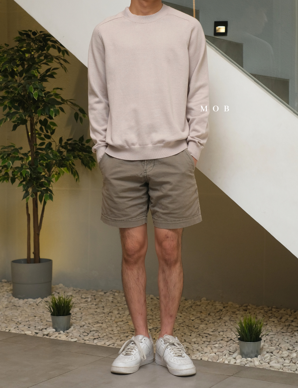LZSW01001 Supima Basic Sweatshirt Khaki