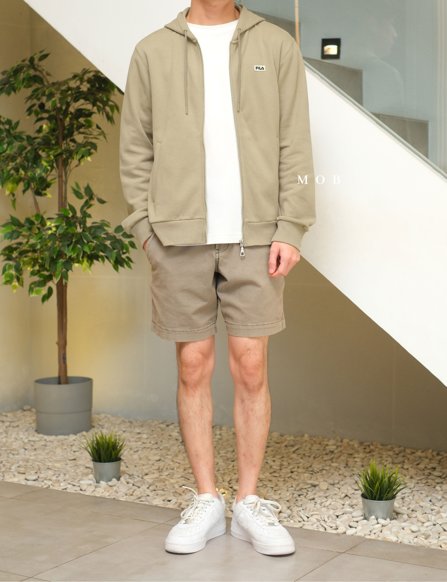 FLFZ01001 Essential Full Zipper HOODIE Olive Sand